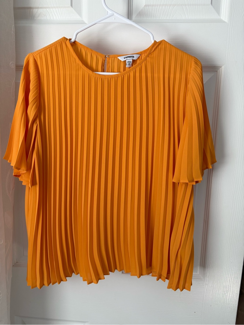 Express Women's Pleated Short Sleeve Top blouse women size M